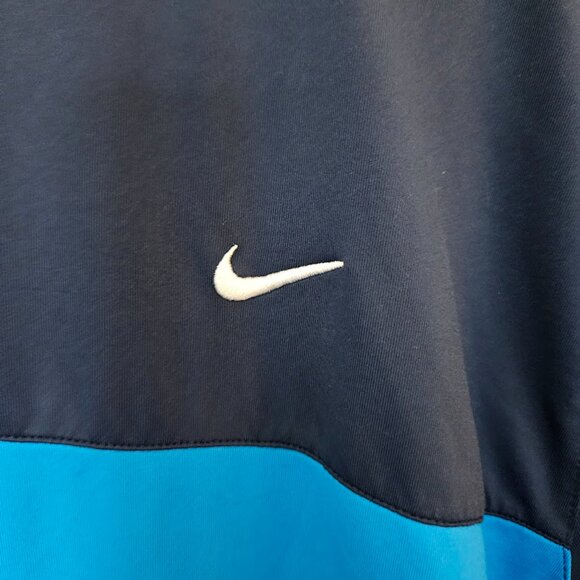 Nike Golf Dri Fit Mens Large Blue Short Sleeve Polo Golf Shirt Standard Fit - Picture 2 of 7